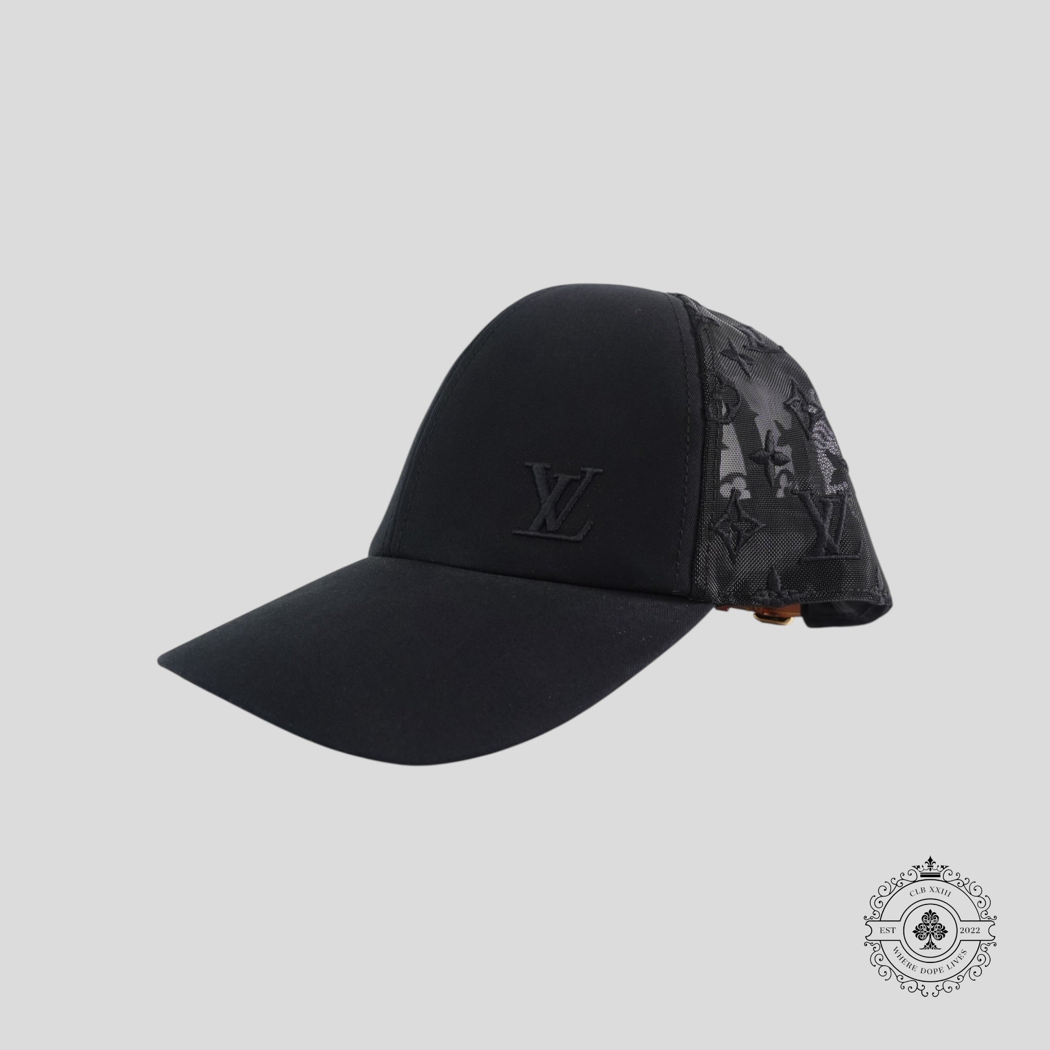 Louis Vuitton Monogram Mesh Baseball Cap in Black LV men's unisex
