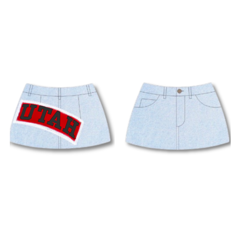 UTAH Denim Skirt Utes mini blue jean ladies