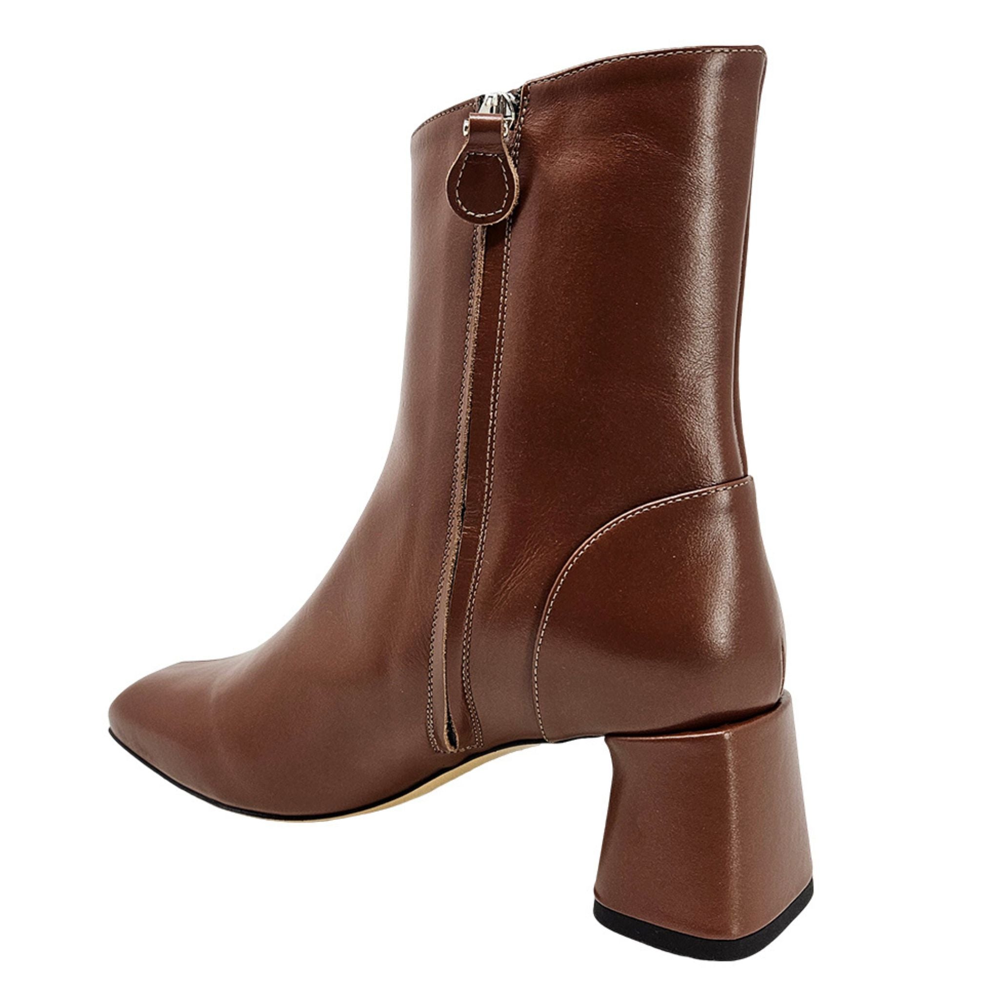 The Keli Chocolate Ankle Boot leather ladies Madison Maison