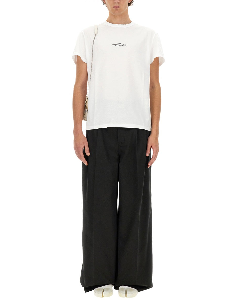 Maison Margiela Men's T-Shirt In Cotton white tee