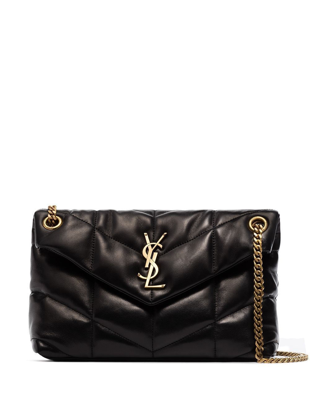 YSL Saint Laurent ladies Small Loulou Puffer Bag Nappa Leather black