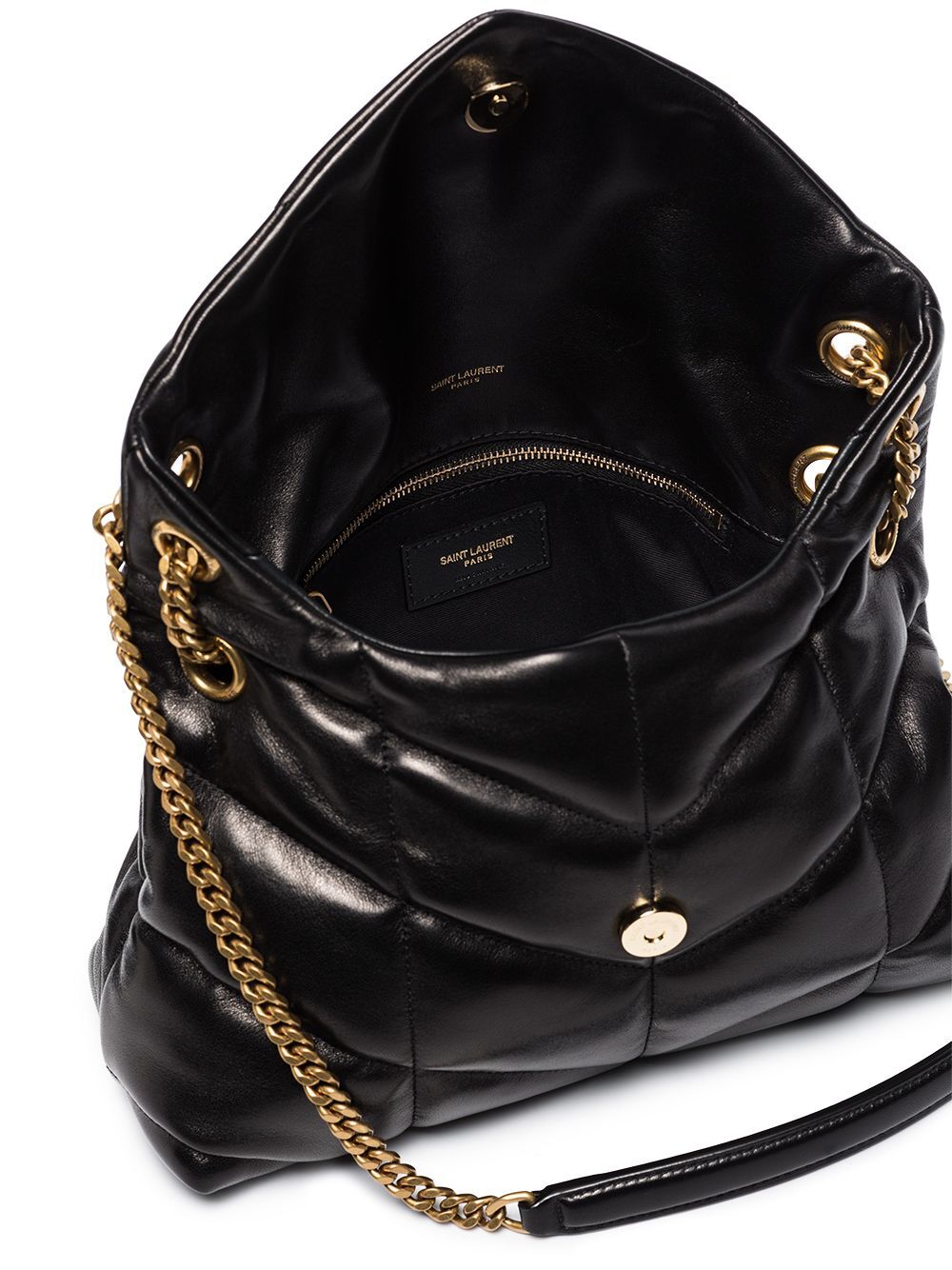 YSL Saint Laurent ladies Small Loulou Puffer Bag Nappa Leather black