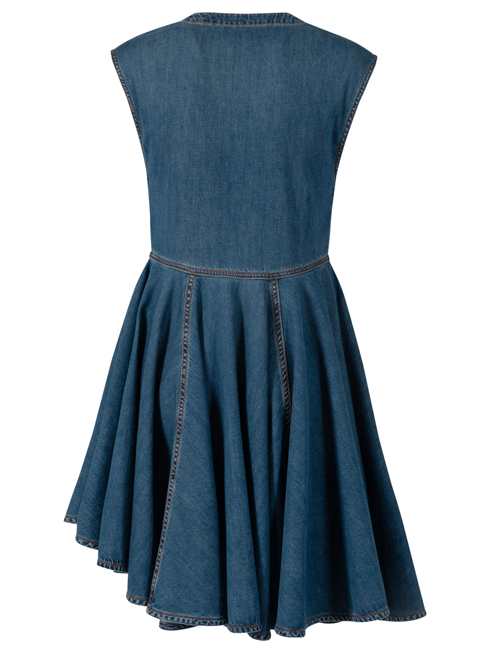 Alaia Paris ladies Deep Stone Denim Wrap Dress blue jean