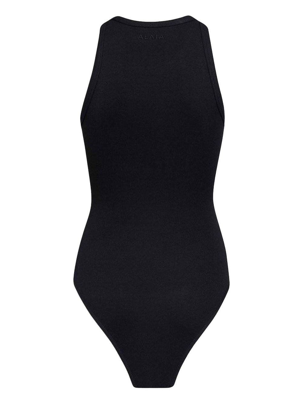 Alaia ladies Sculpting Rib Jersey Bodysuit black one-piece outfit leotard