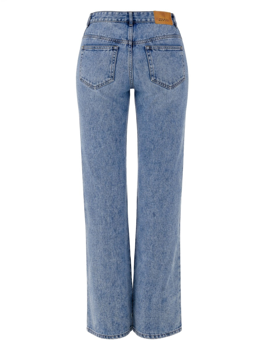 Isabel Marant ladies "Belvira" denim blue Jeans flare