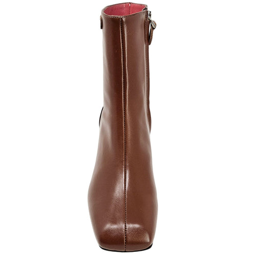 The Keli Chocolate Ankle Boot leather ladies Madison Maison