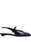 Prada ladies Leather Slingback Ballerinas shoes black
