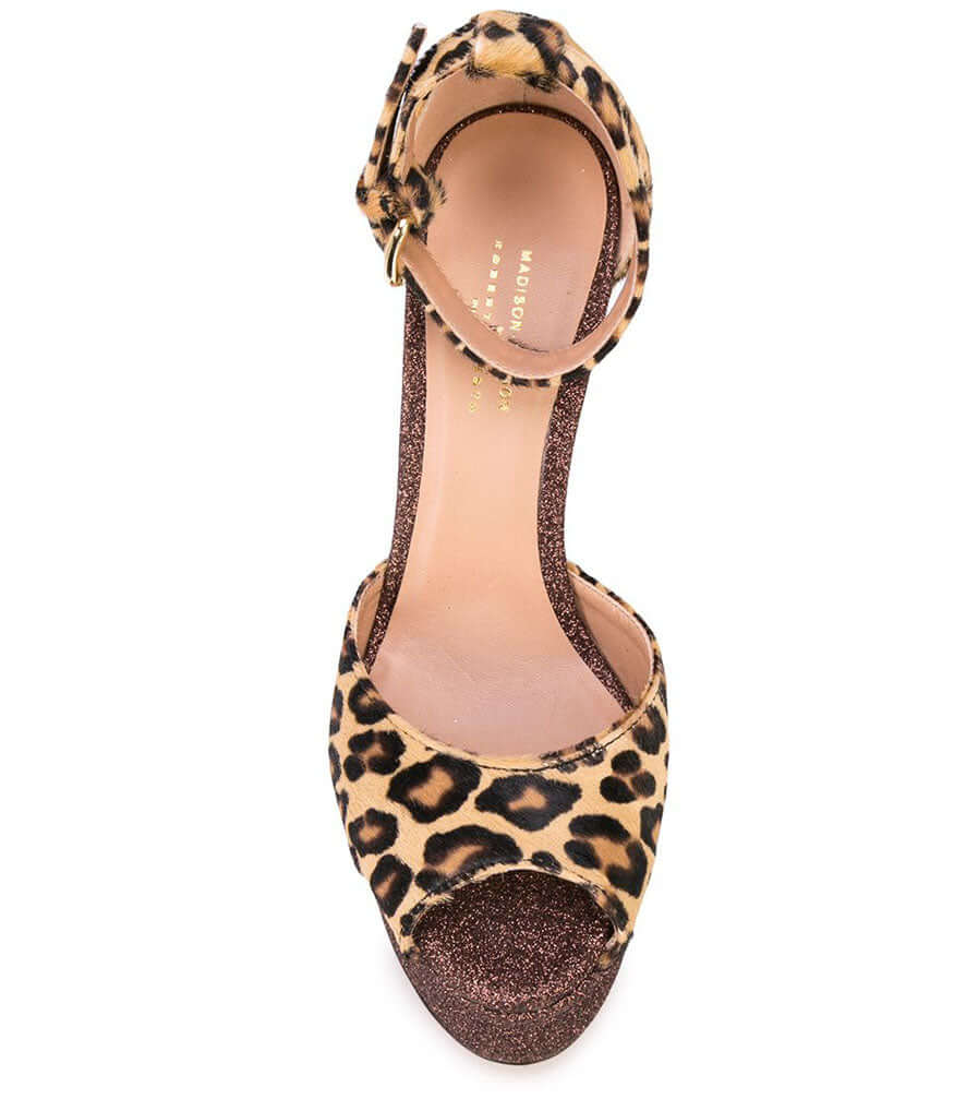 Leopard Venezia Platform Heel Shoe Pony Hair Madison Maison