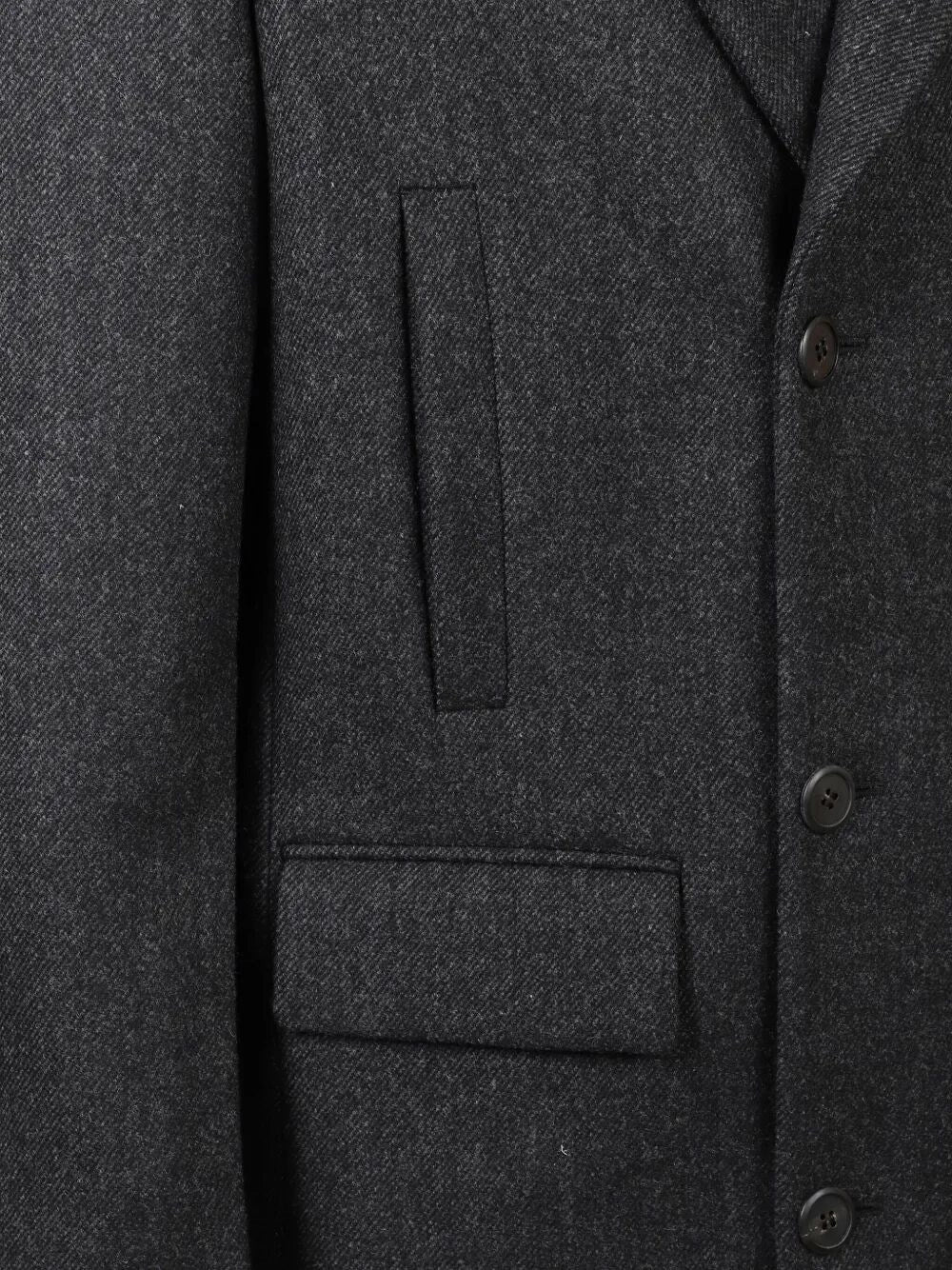 Prada Men's Wool Overcoat Trench Gray knee length