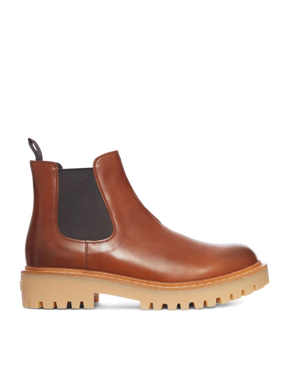 Prada Men's Leather Chelsea Boots brown leather ankle