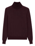 YSL Yves Saint Laurent Men's Wool Turtleneck Sweater Burgundy