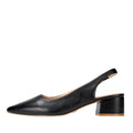 Evie Slingback Black shoes heels low extended sizes 9-13 Vaila