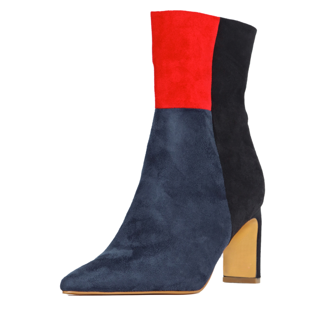 Simone Booties Red Black Blue stiletto boots large sizes