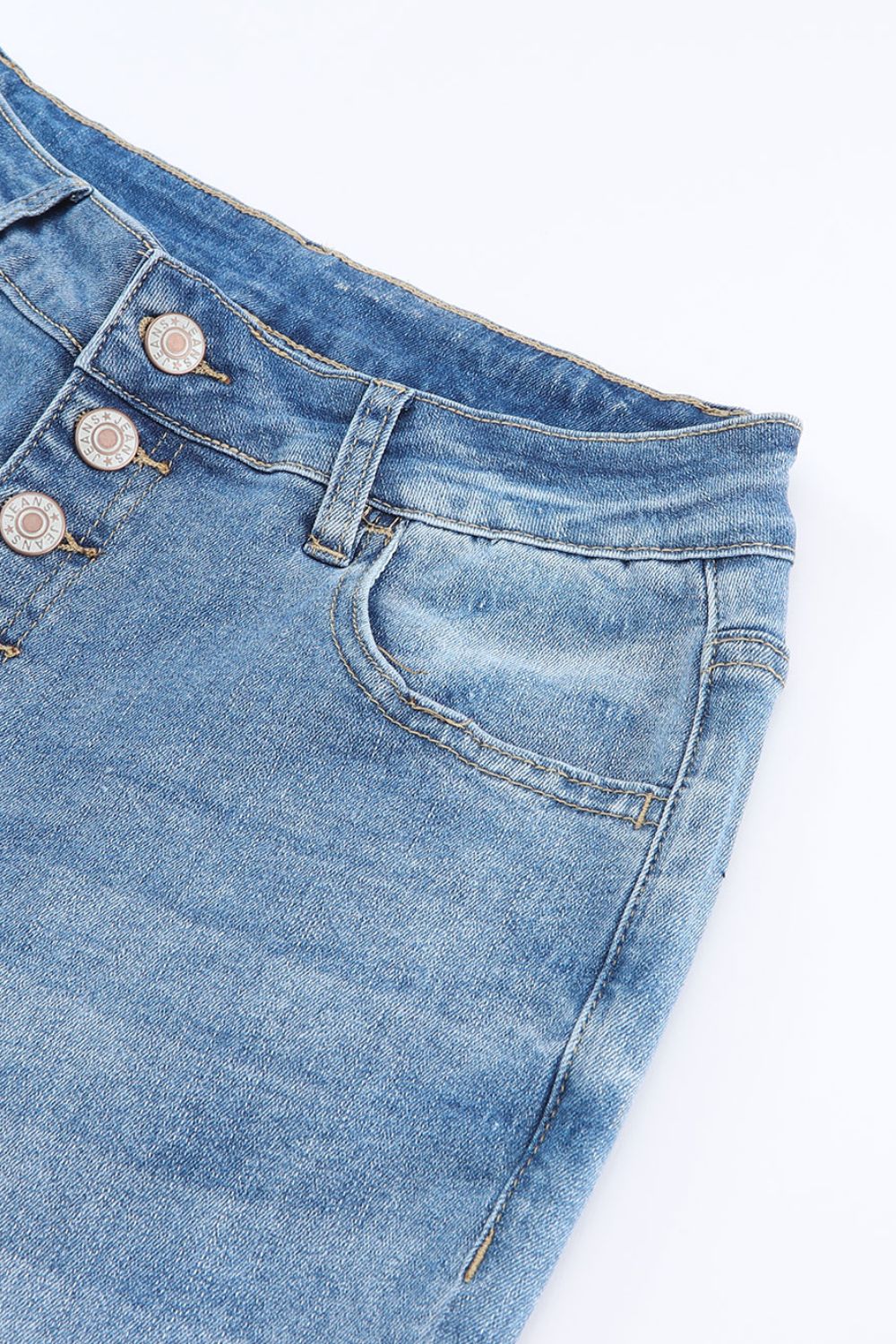 JUDY BLUE High Waist Button Fly Flared Blue Jeans