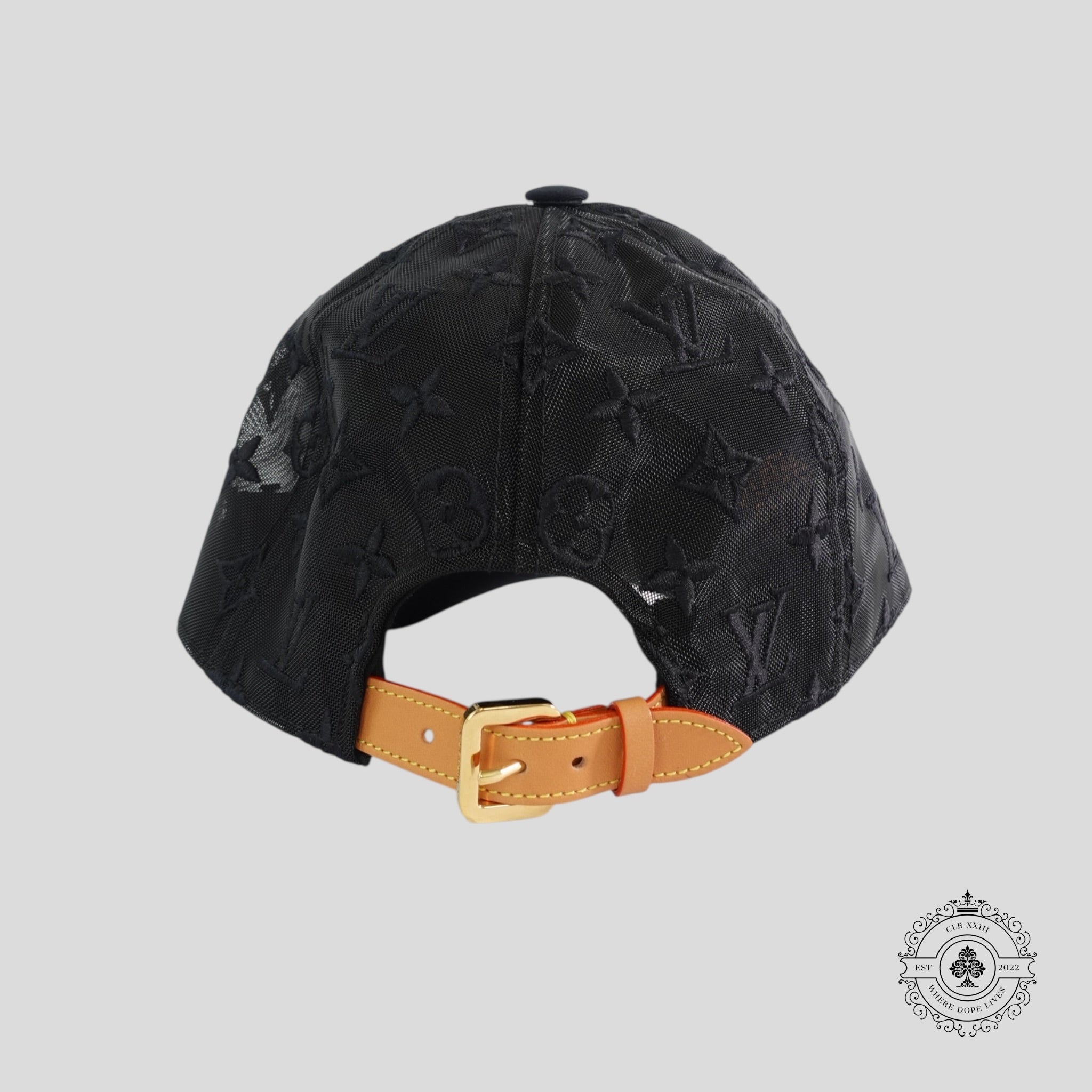 Louis Vuitton Monogram Mesh Baseball Cap in Black LV men's unisex