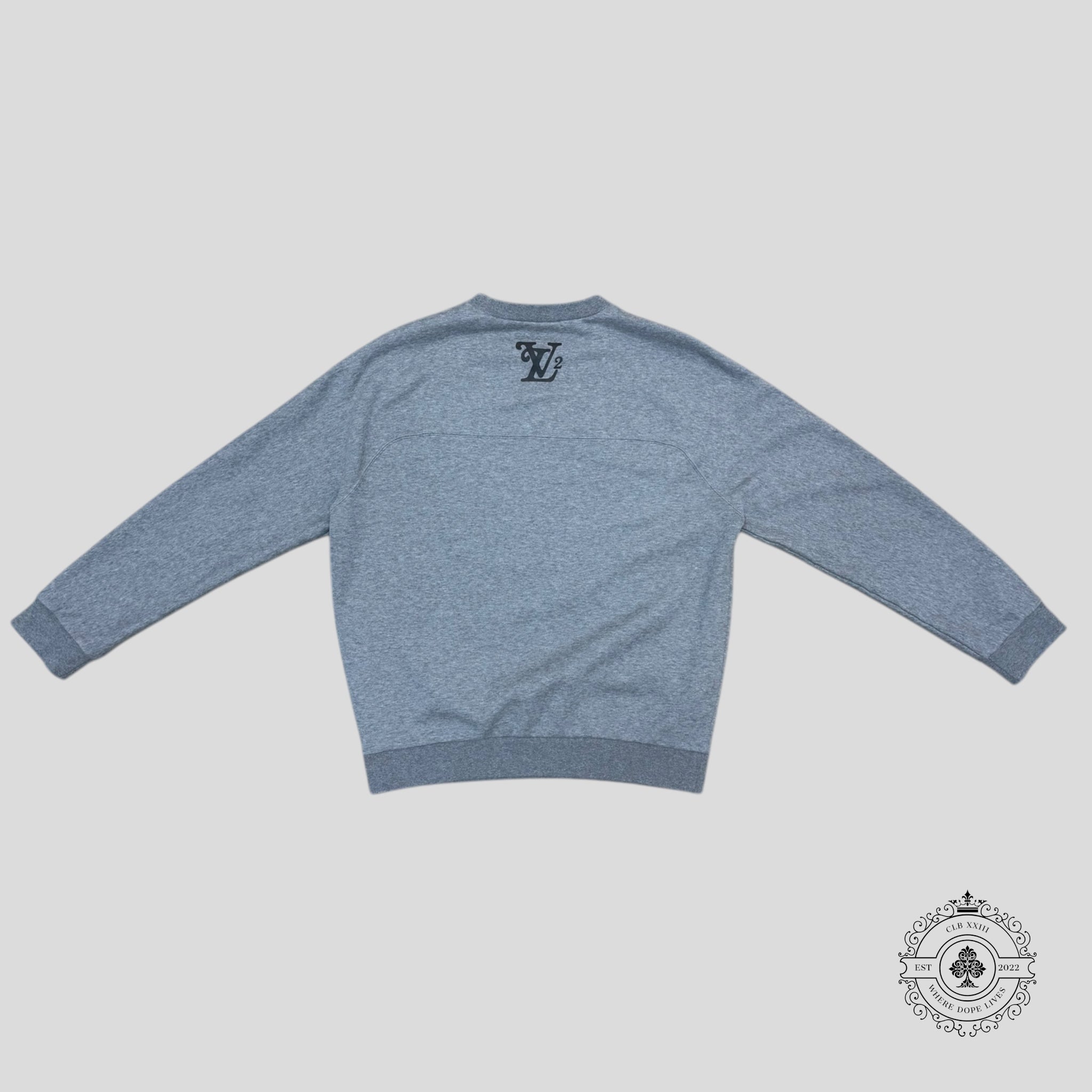 Louis Vuitton Nigo Squared LV Crewneck in Grey sweatshirt men's unisex XL