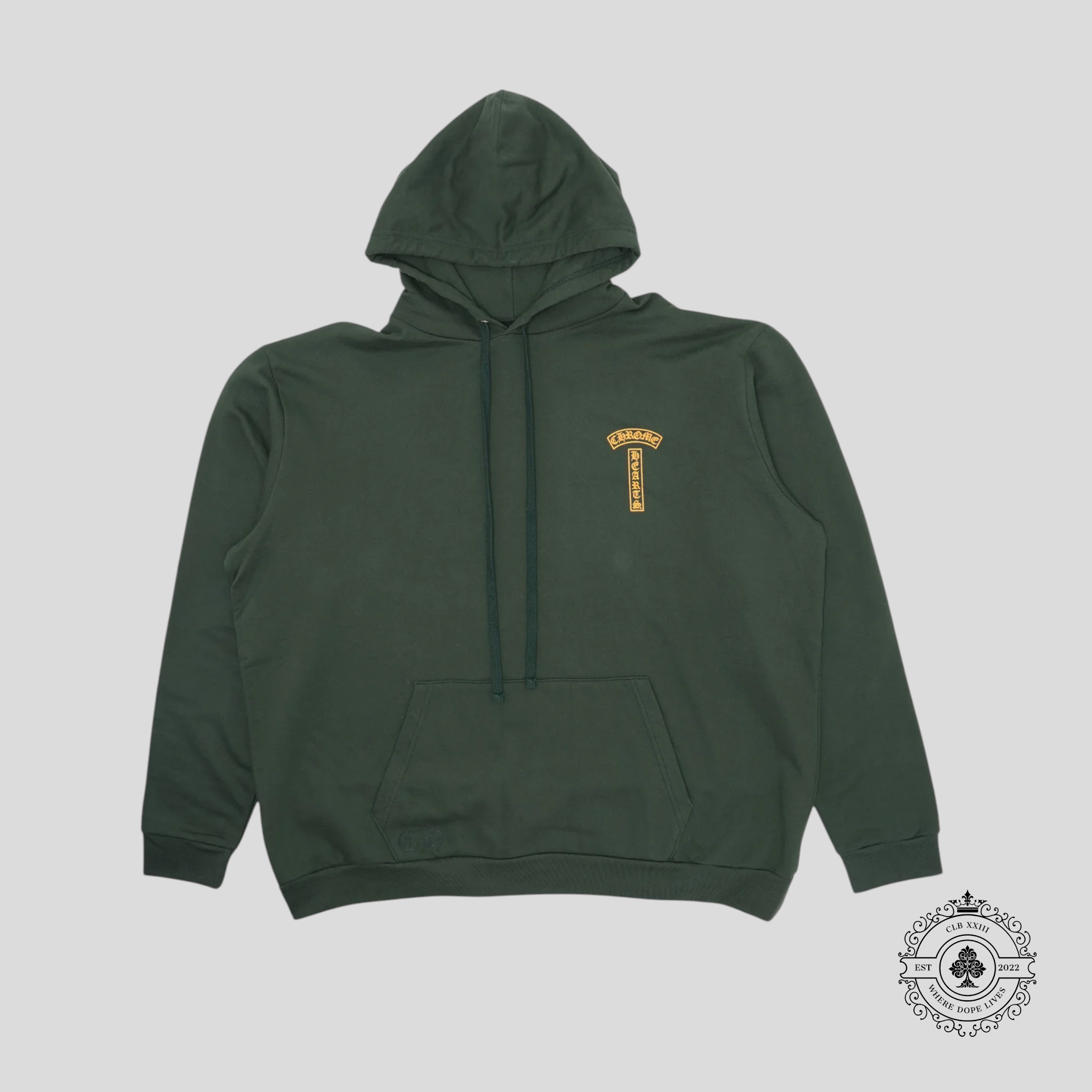 Chrome Hearts T-Bar Logo Hoodie in Green men's unisex