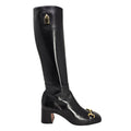 Black Tall Lock Boots horsebit Madison Maison Beverly Hills