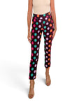 Krazy Larry P507 Pull on Pants - Brown Big Polka Dots ladies slacks trousers