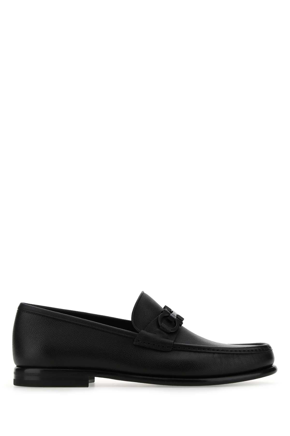 Salvatore Ferragamo Men's Black Leather Loafers shoes
