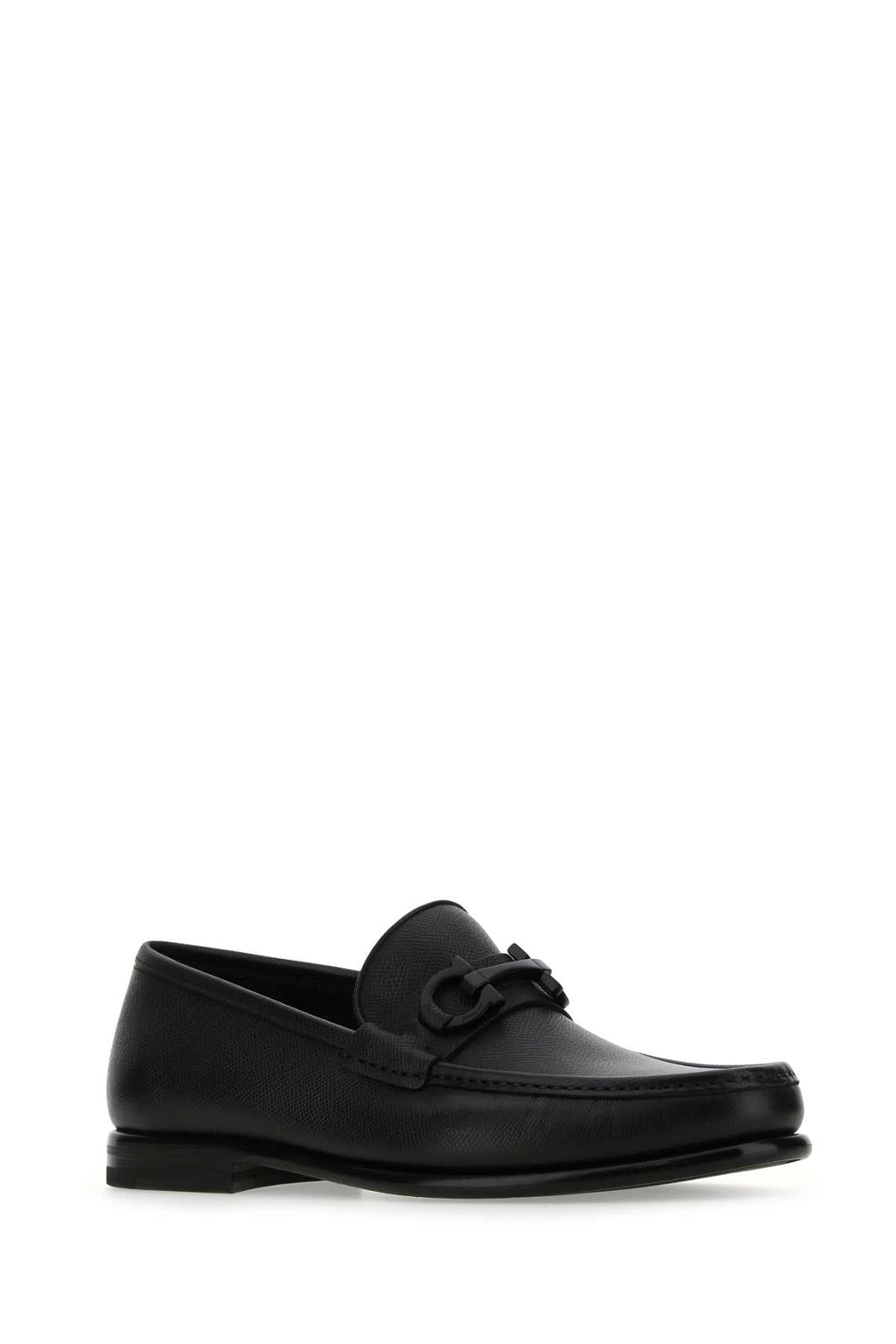 Salvatore Ferragamo Men's Black Leather Loafers shoes