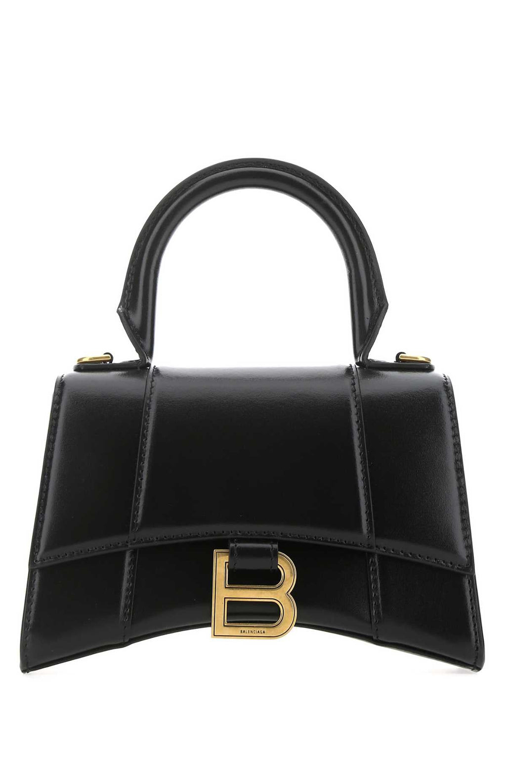 Balenciaga ladies Black Leather Xs Hourglass Handbag Purse