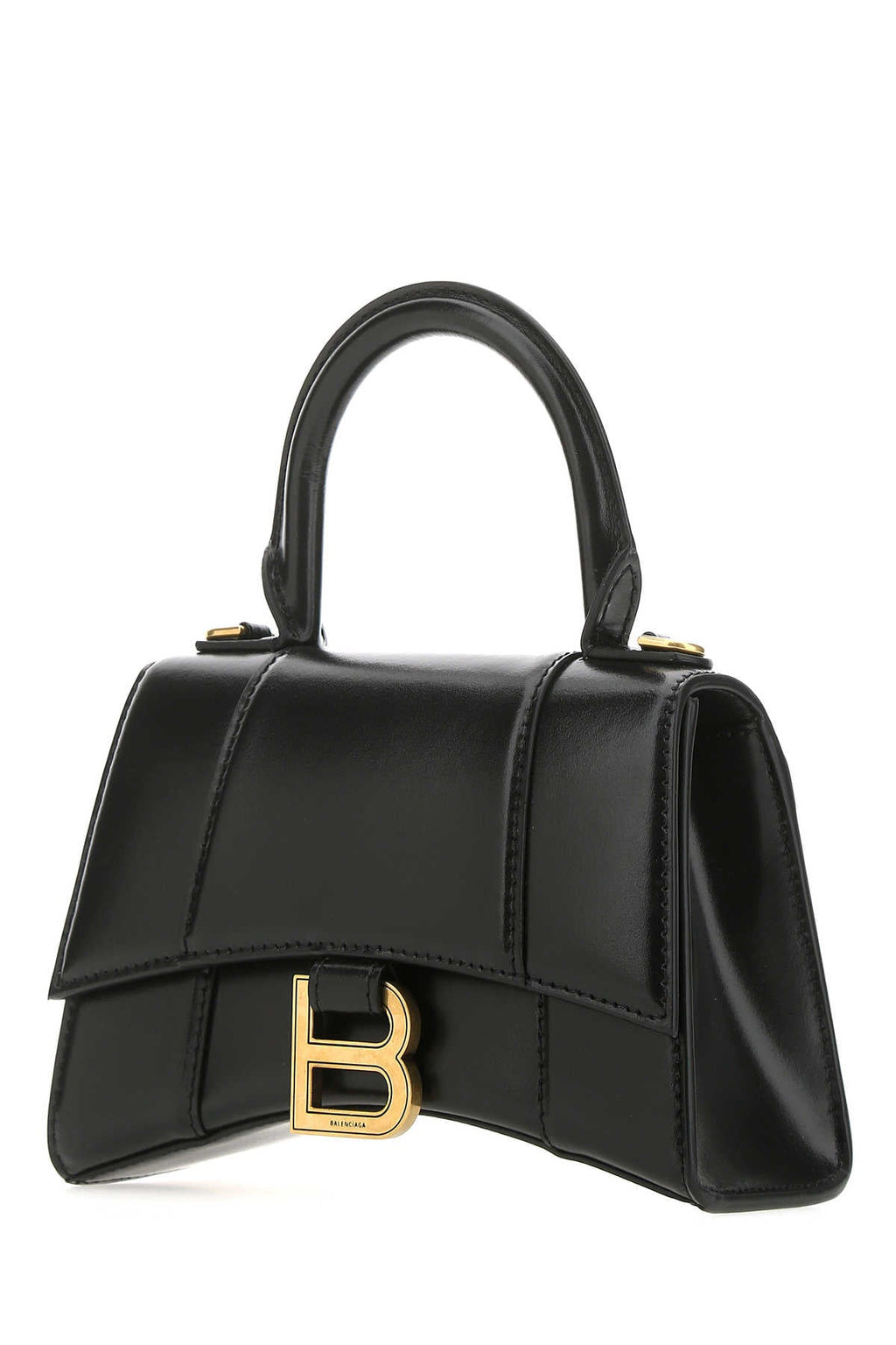 Balenciaga ladies Black Leather Xs Hourglass Handbag Purse