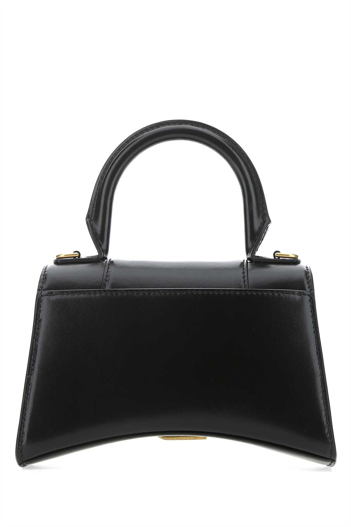 Balenciaga ladies Black Leather Xs Hourglass Handbag Purse