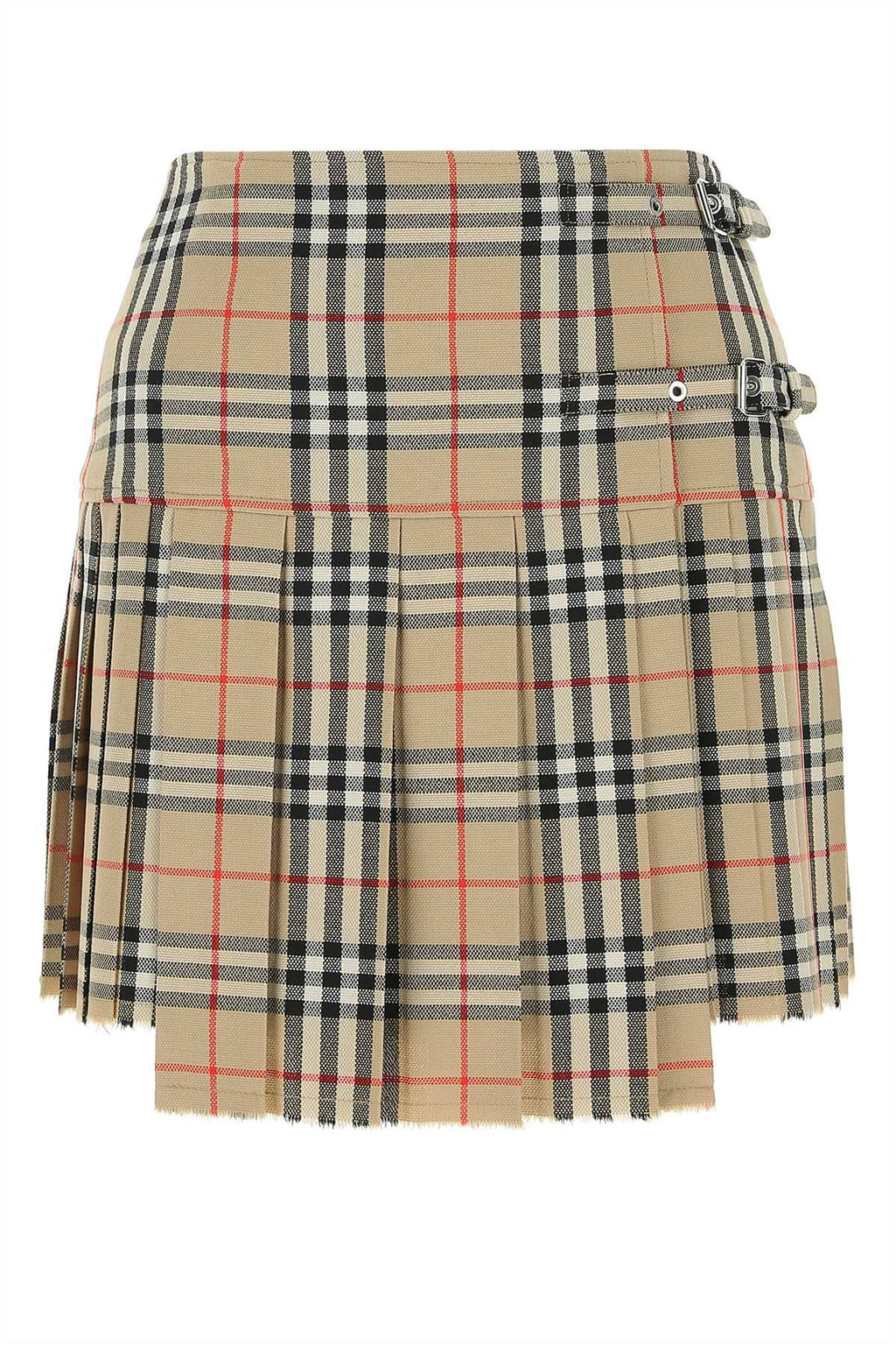 Burberry ladies Embroidered Wool Mini Skirt plaid