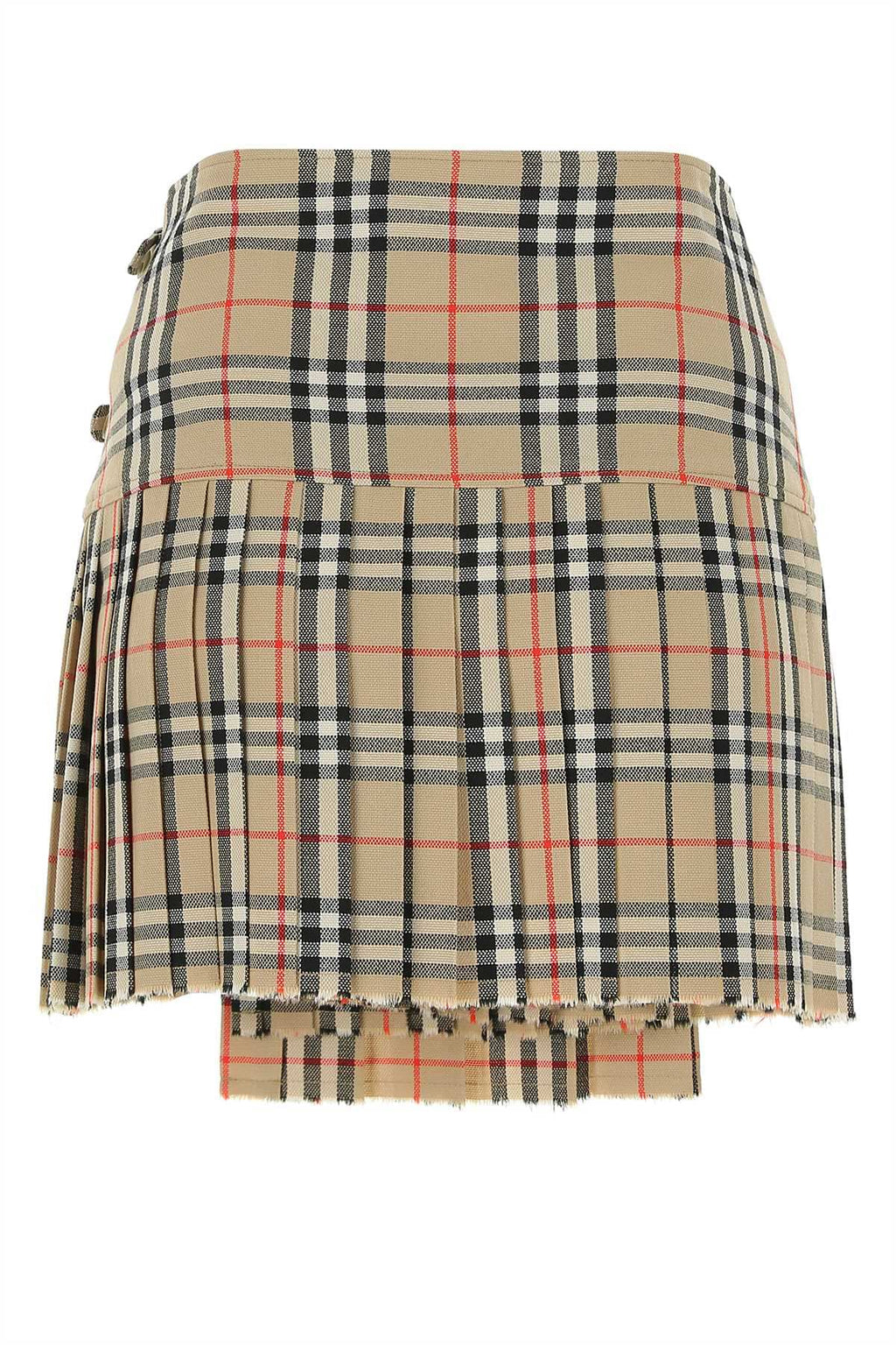 Burberry ladies Embroidered Wool Mini Skirt plaid