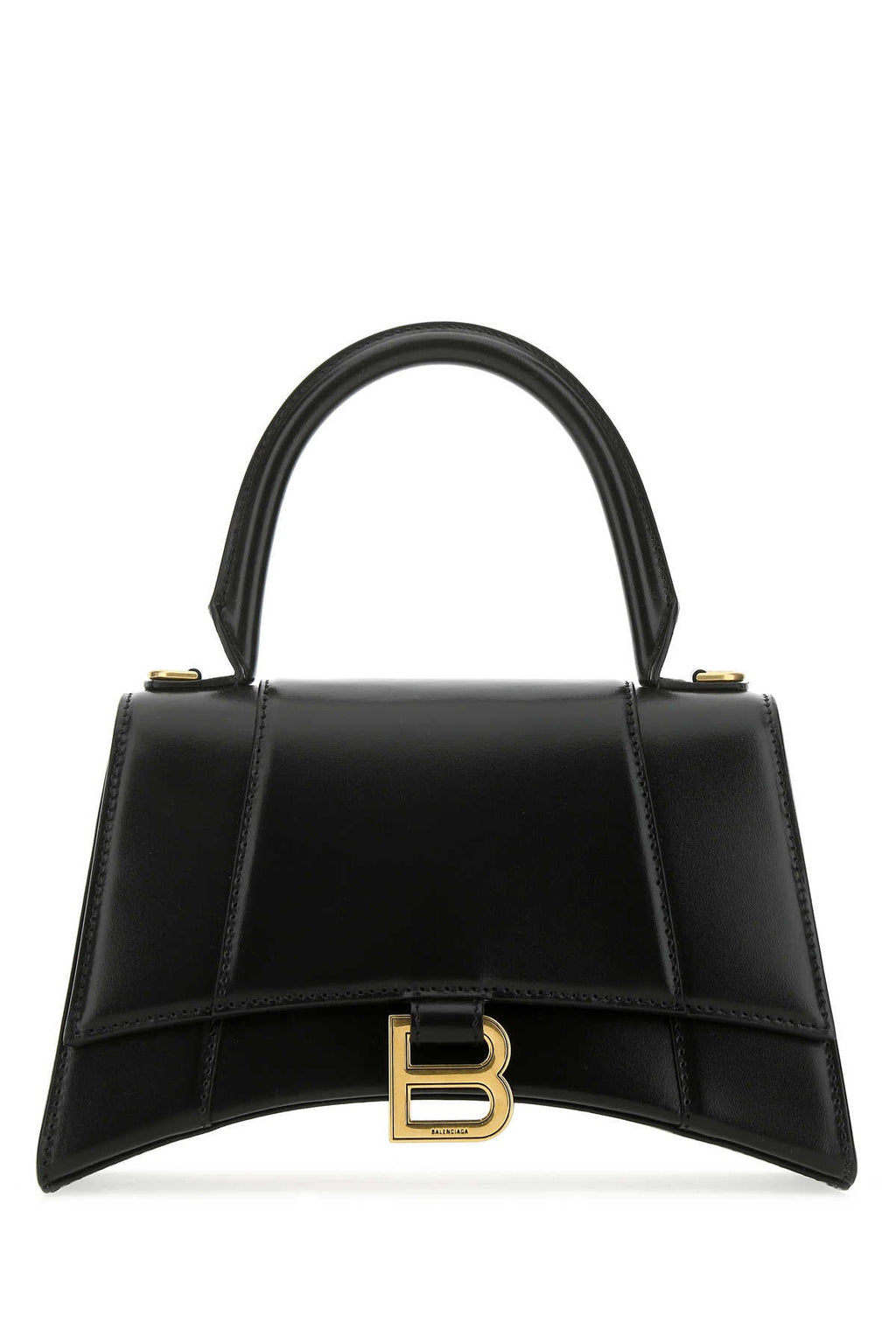 Balenciaga ladies Black Leather Small Hourglass Handbag purse
