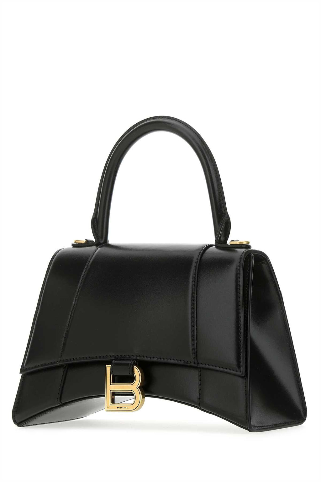 Balenciaga ladies Black Leather Small Hourglass Handbag purse