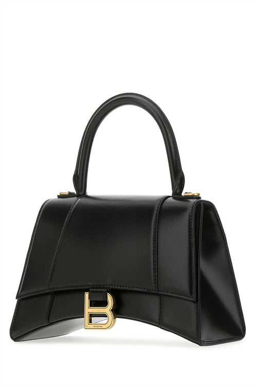Balenciaga ladies Black Leather Small Hourglass Handbag purse