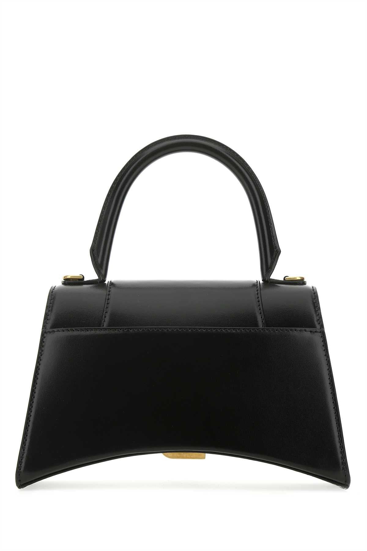 Balenciaga ladies Black Leather Small Hourglass Handbag purse