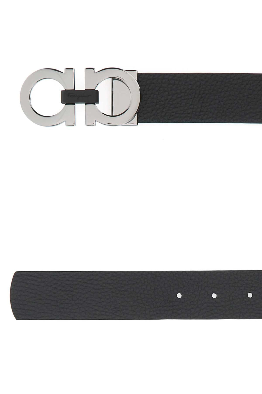 Salvatore Ferragamo Men's Black Leather Reversible Belt