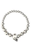Alexander Mcqueen Men's Silver Metal Bracelet skull