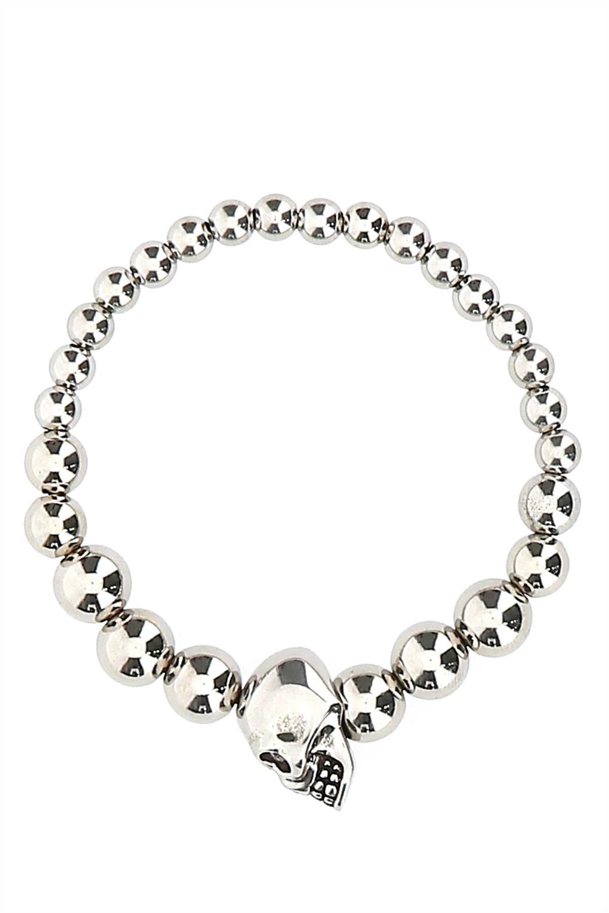 Alexander Mcqueen Men's Silver Metal Bracelet skull