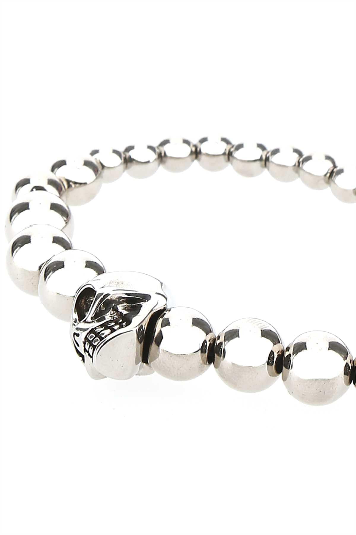 Alexander Mcqueen Men's Silver Metal Bracelet skull