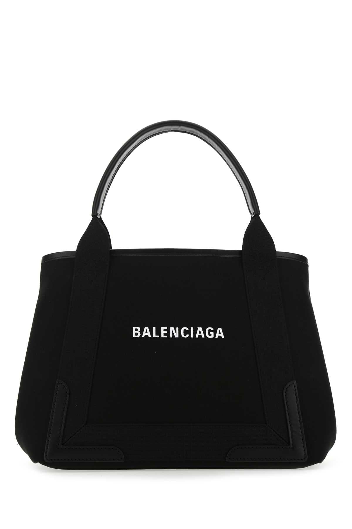Balenciaga Ladies Black Canvas Small Cabas Handbag Purse Bag