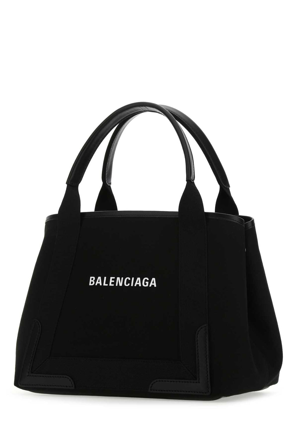 Balenciaga Ladies Black Canvas Small Cabas Handbag Purse Bag