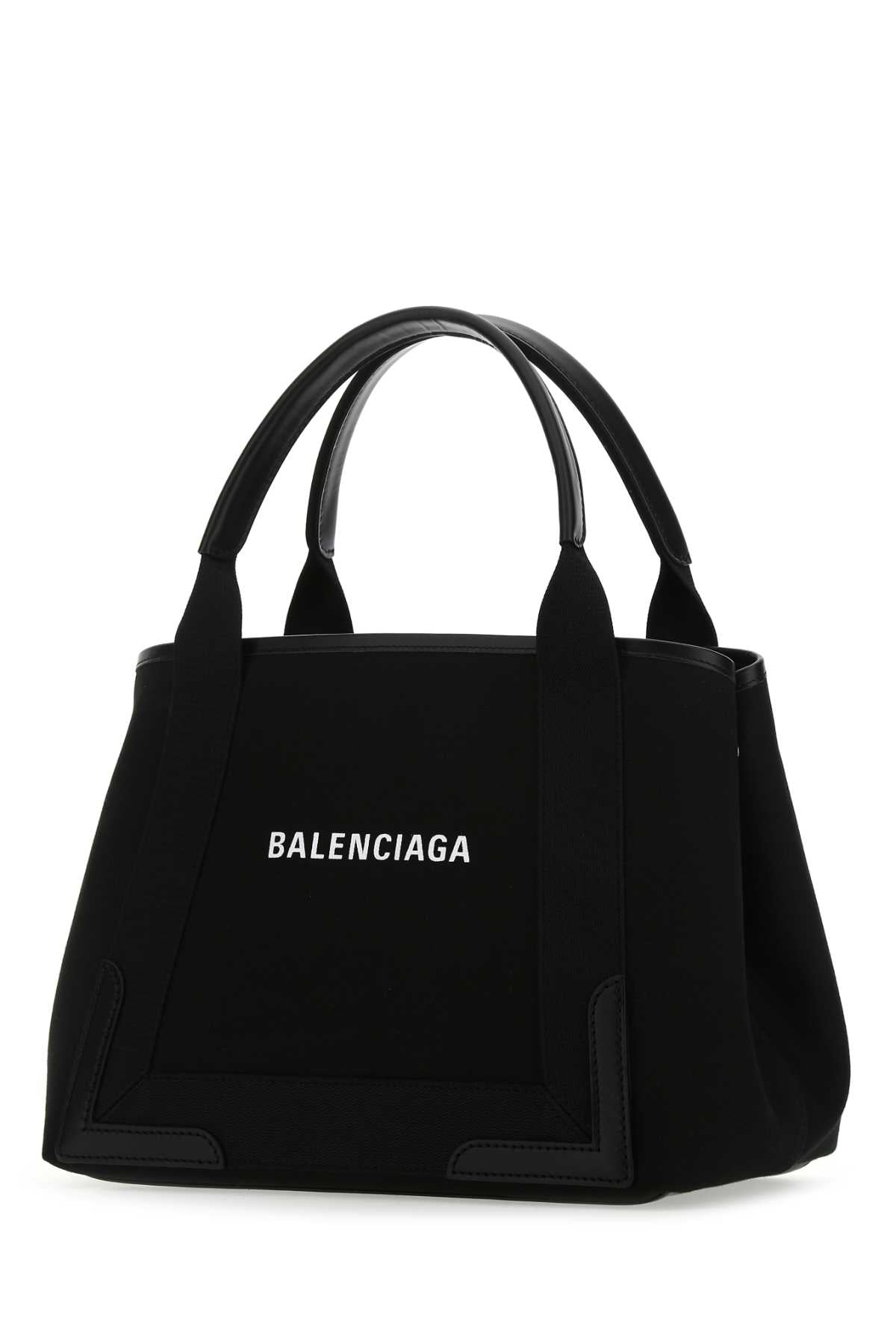 Balenciaga Ladies Black Canvas Small Cabas Handbag Purse Bag