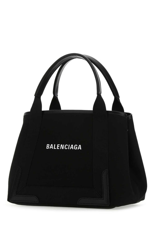 Balenciaga Ladies Black Canvas Small Cabas Handbag Purse Bag