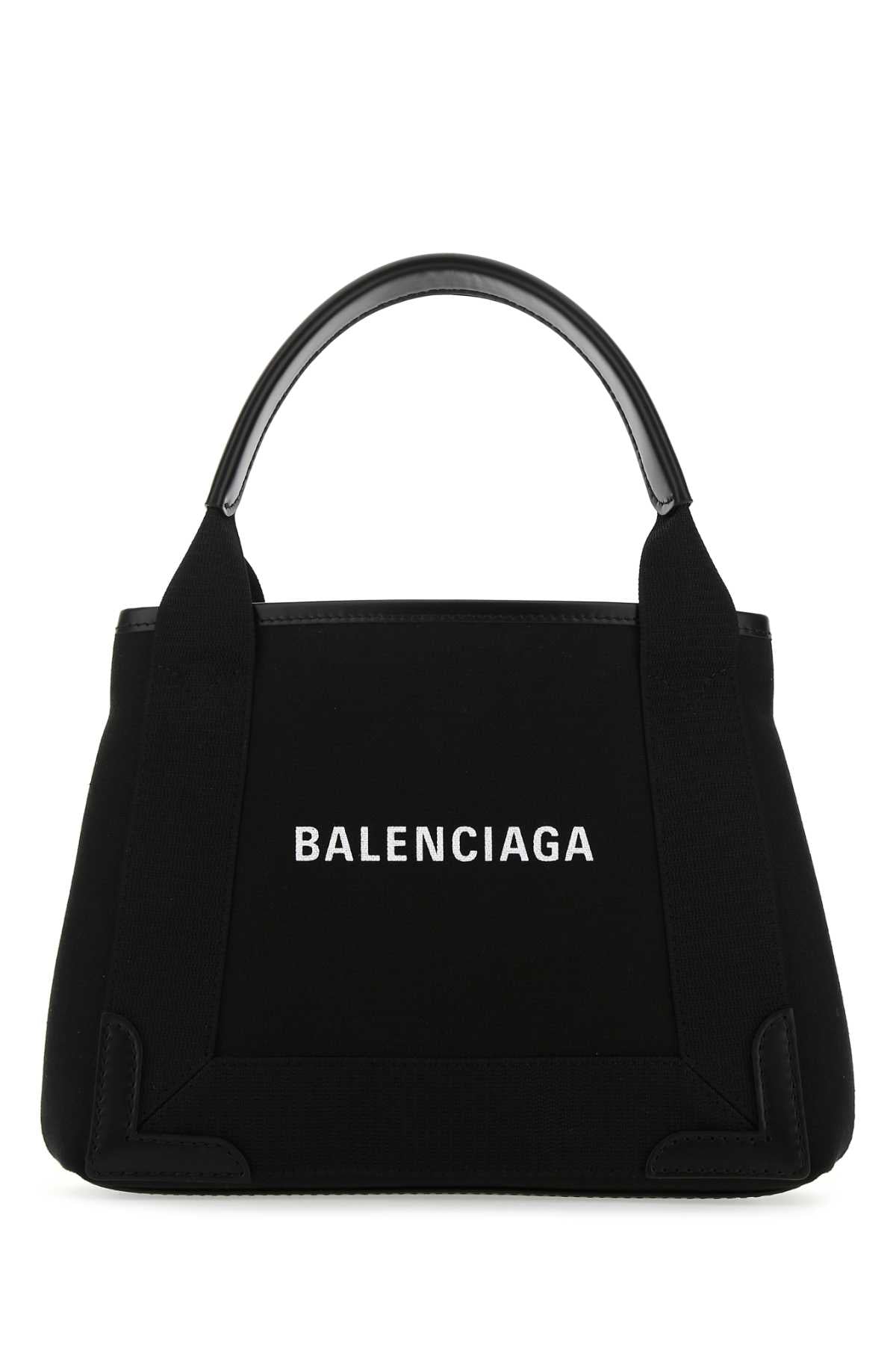 Balenciaga ladies Black Canvas Cabas Navy Xs Handbag purse