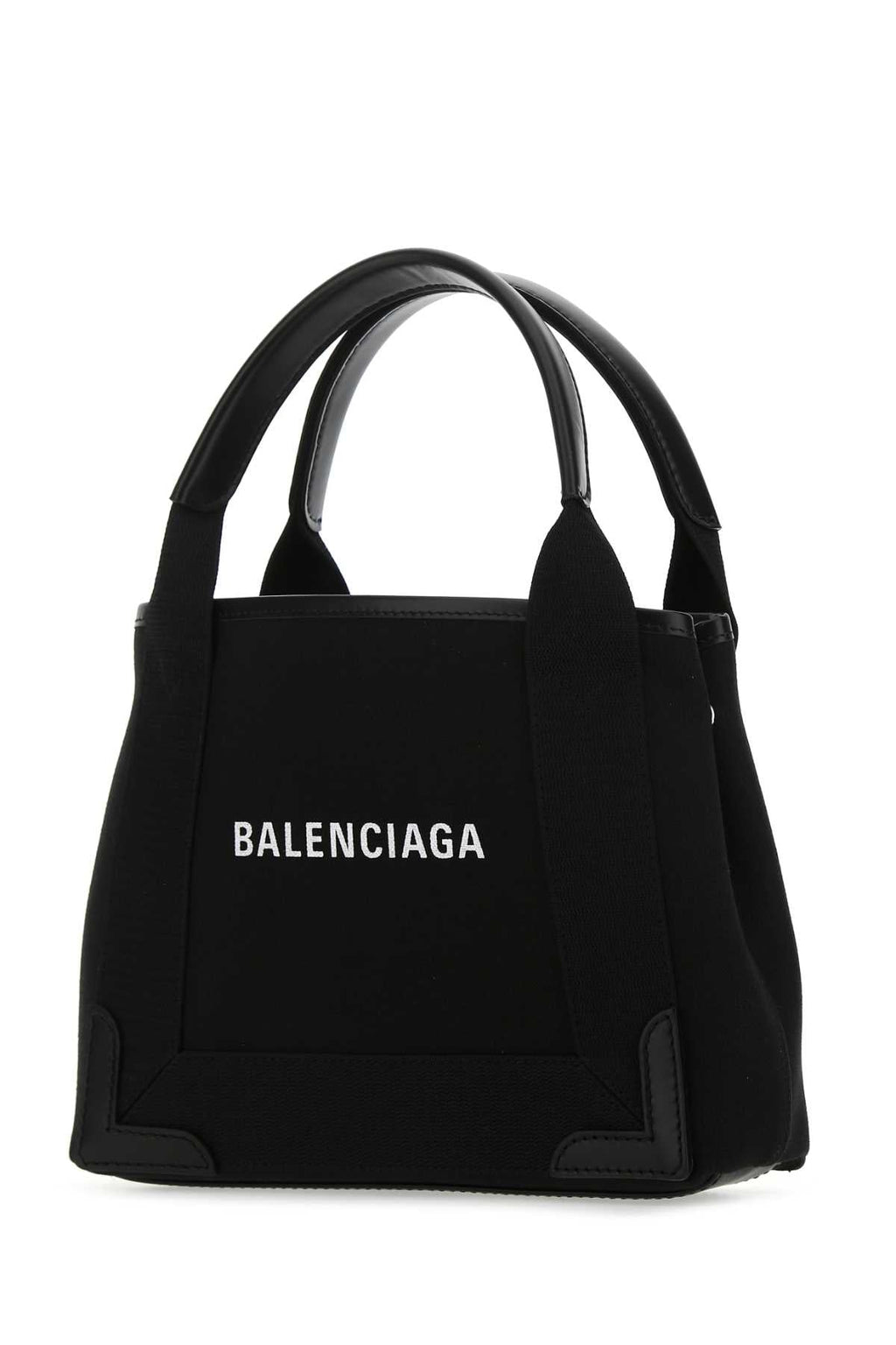 Balenciaga ladies Black Canvas Cabas Navy Xs Handbag purse