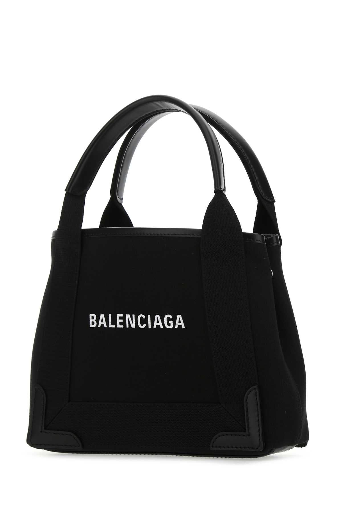 Balenciaga ladies Black Canvas Cabas Navy Xs Handbag purse