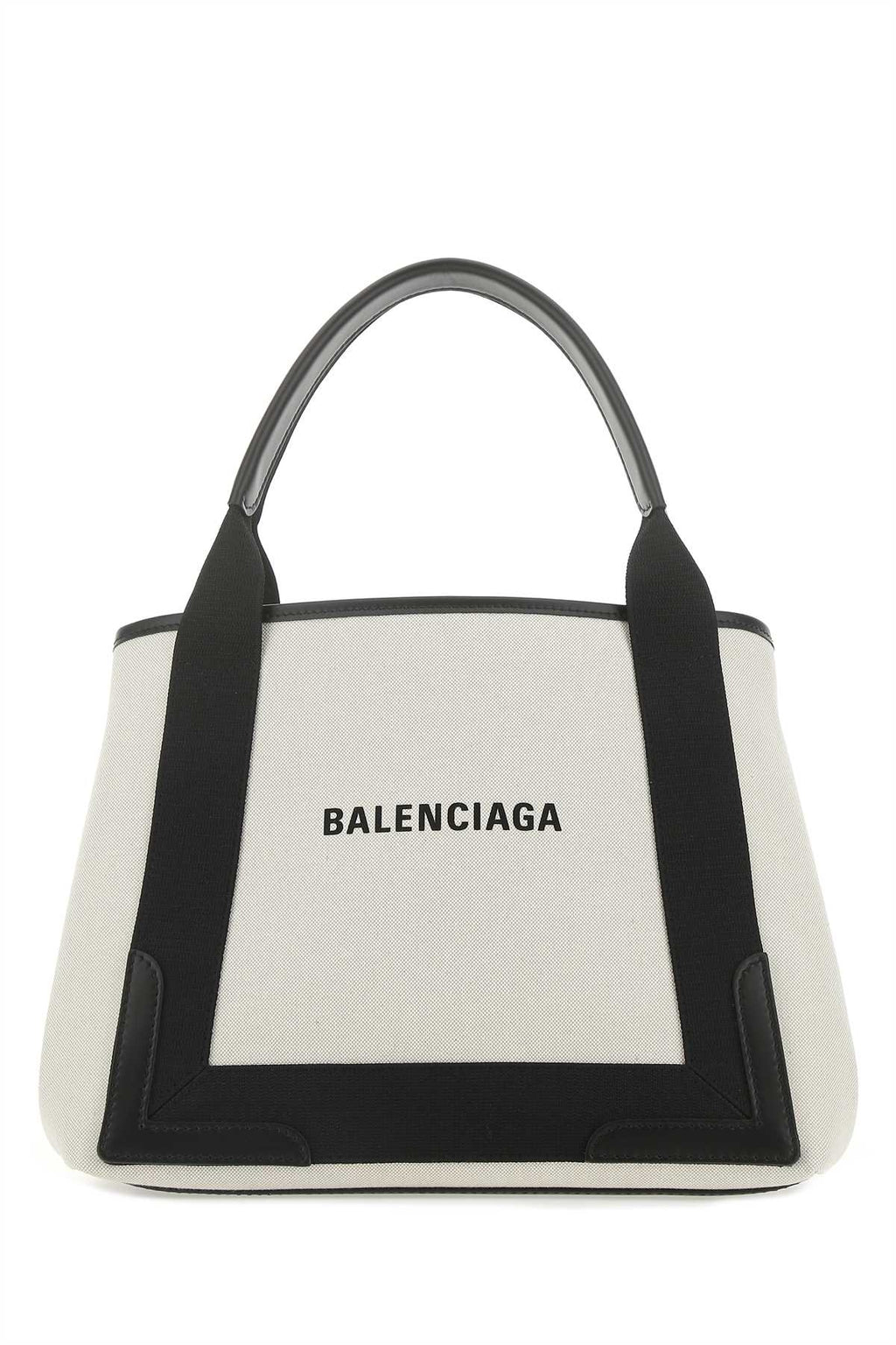 Balenciaga ladies Two-Tone Canvas Handbag tote purse  black ivory