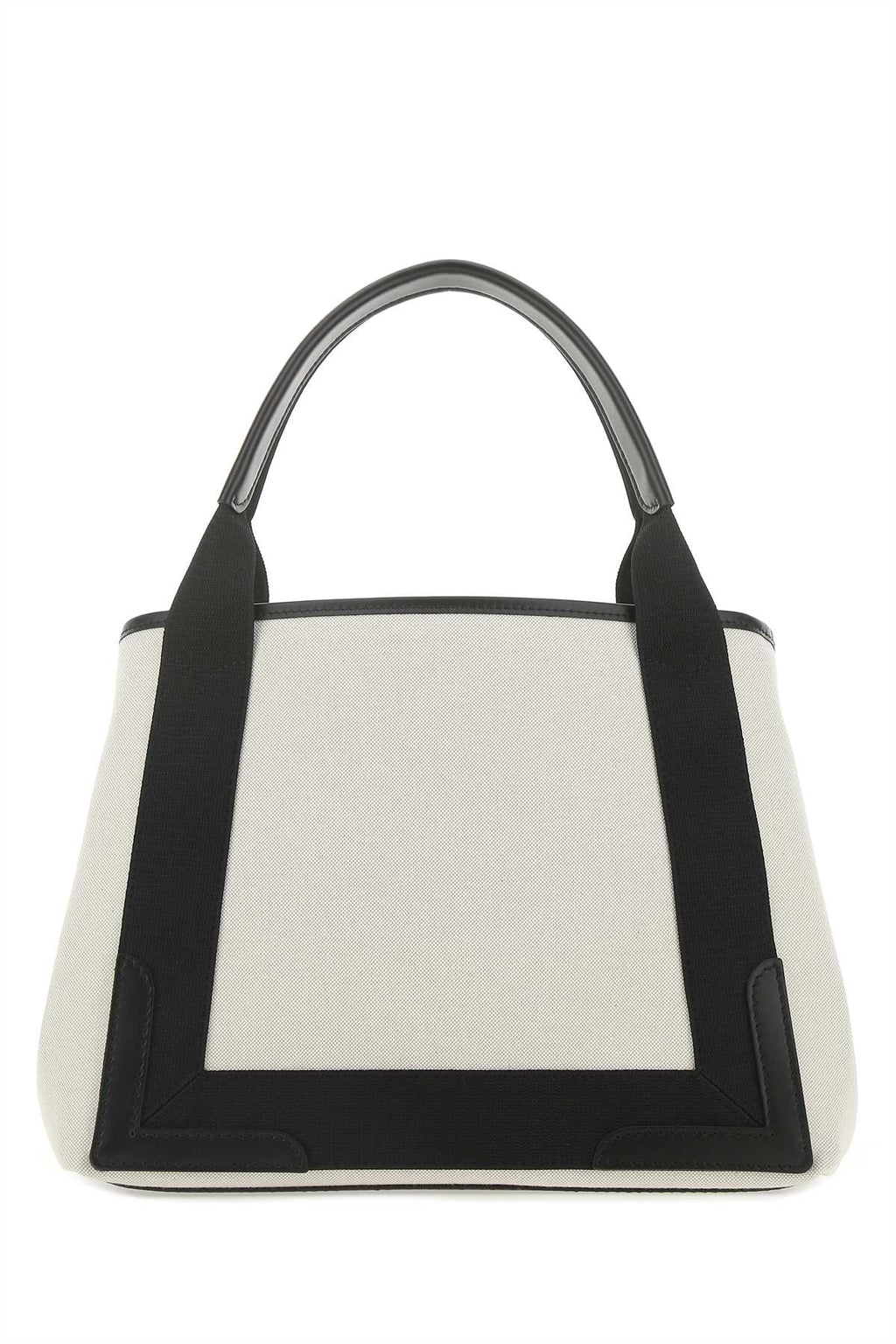 Balenciaga ladies Two-Tone Canvas Handbag tote purse  black ivory
