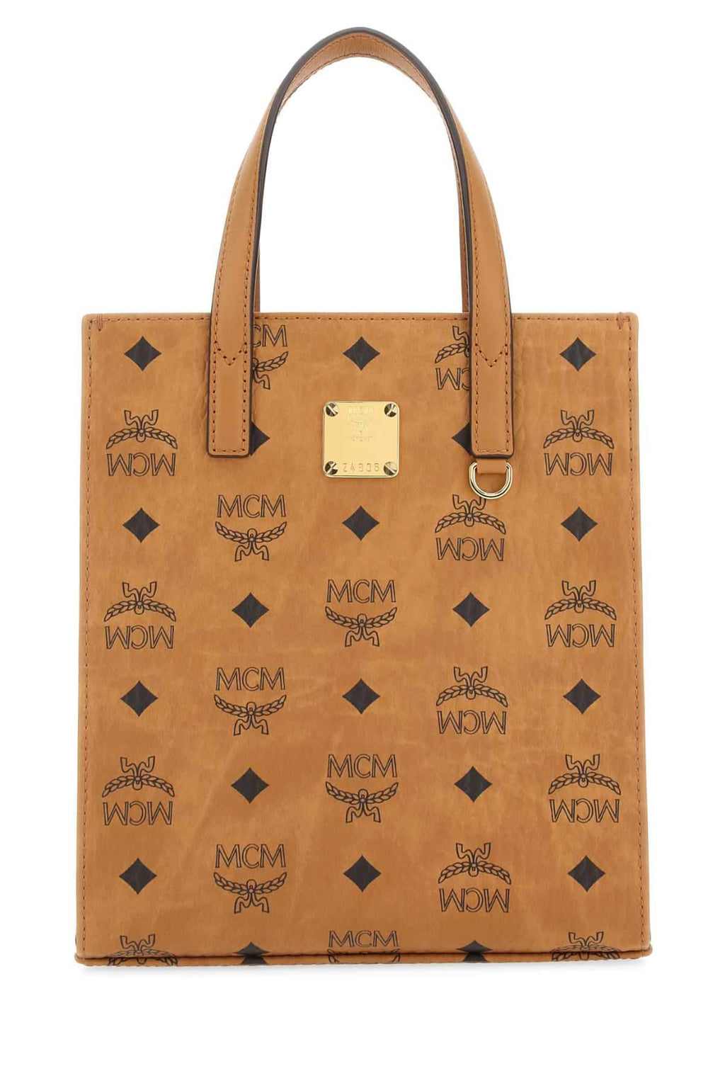 MCM Unisex Printed Canvas Shopping Bag handbag purse