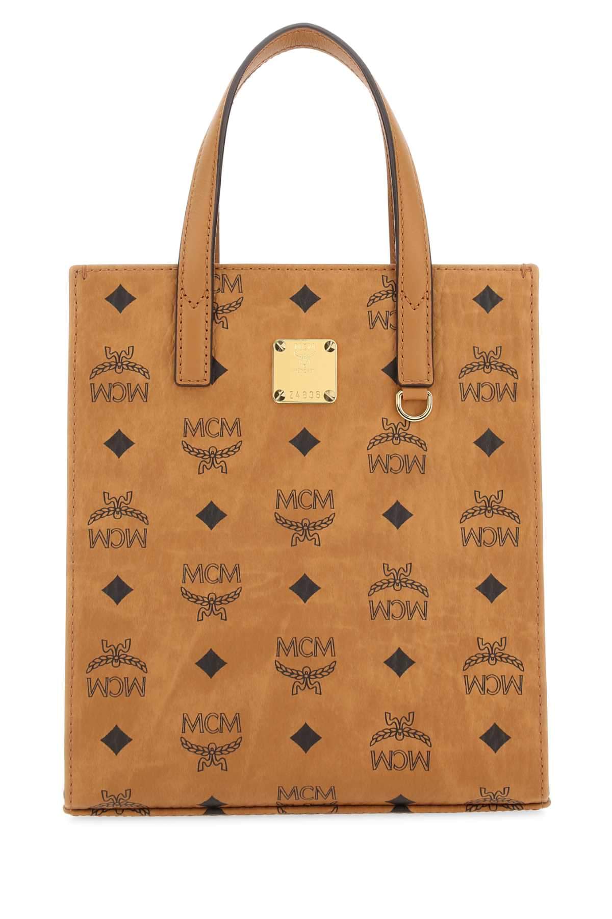 MCM Unisex Printed Canvas Shopping Bag handbag purse