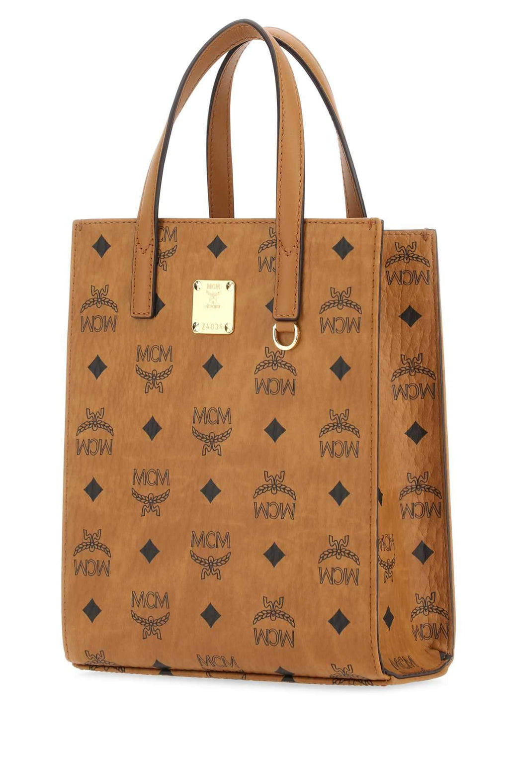 MCM Unisex Printed Canvas Shopping Bag handbag purse